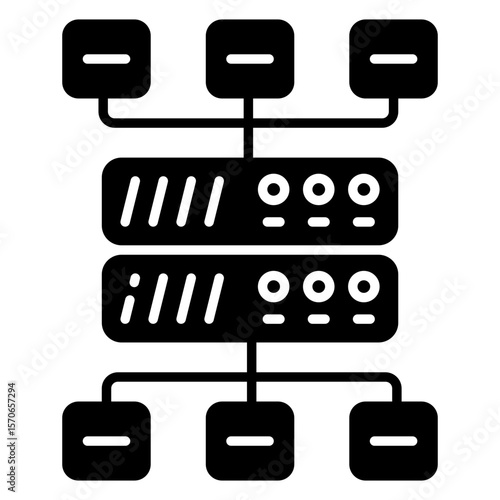 An icon design of server network