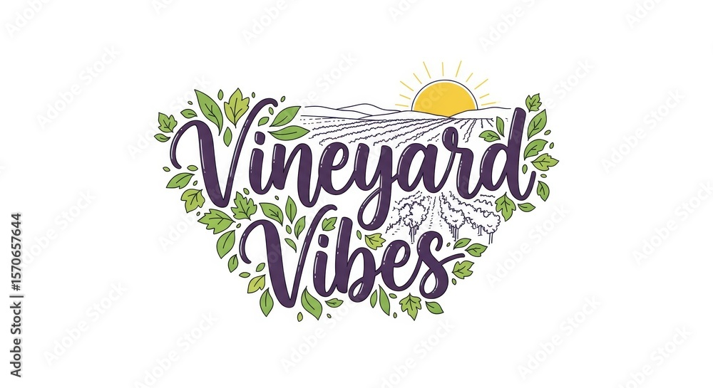 Obraz premium Wine & Winery Lettering Collection