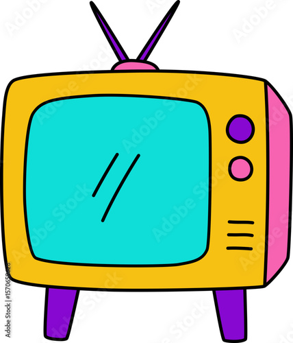 Television Retro Element

