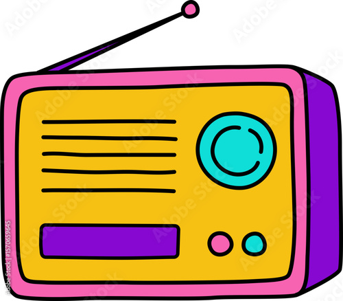 Radio retro element

