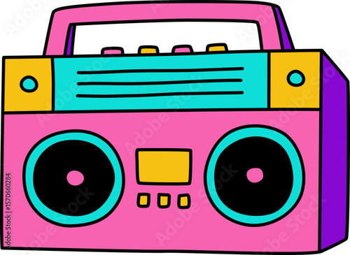 Cassette player retro element

