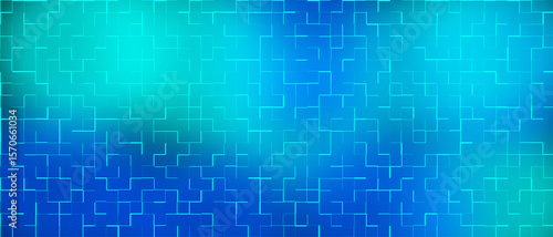 Abstract backdrop of gradient blues and greens with a geometric grid overlay for modern digital design and creative projects.