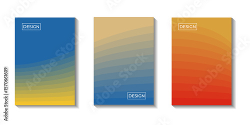 Colorful abstract background with gradient curve lines in blue, yellow, and red tones. Ideal for posters, digital covers, and creative branding visuals.template bg