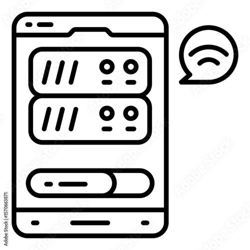 An icon design of mobile server