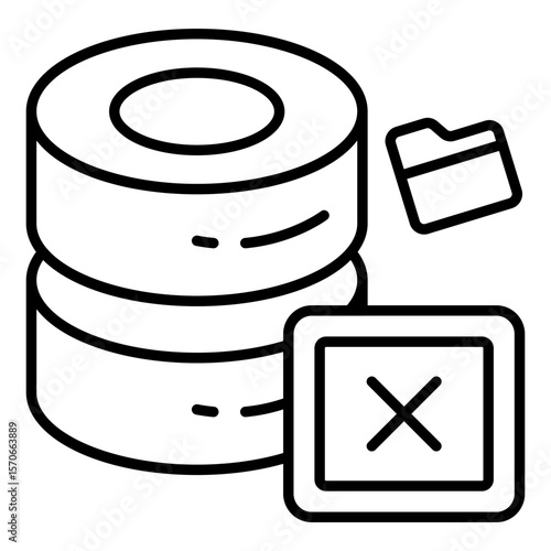 An icon design of delete server