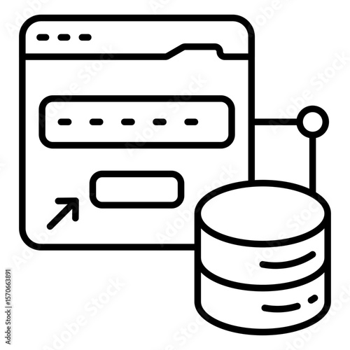 An icon design of web server