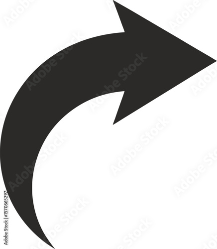 Minimalist Curved Arrow Design 