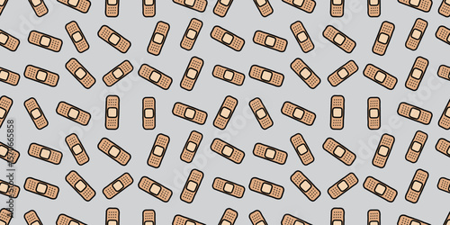 医療アイコンのシームレスパターン・背景素材
Modern Seamless Background Pattern Featuring Medical Icons and Healthcare Equipment in Flat Vector Design
