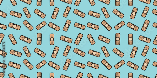 医療アイコンのシームレスパターン・背景素材
Modern Seamless Background Pattern Featuring Medical Icons and Healthcare Equipment in Flat Vector Design