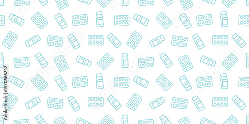 医療アイコンのシームレスパターン・背景素材
Modern Seamless Background Pattern Featuring Medical Icons and Healthcare Equipment in Flat Vector Design