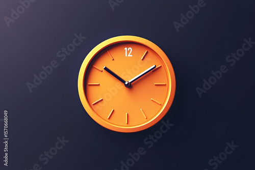 Wallpaper Mural clock on a black background Torontodigital.ca