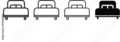 reclining sofa icon, furniture line art, furniture vector. Home furniture symbol for living room design,
