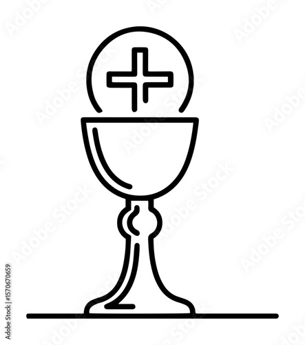 holy communion chalice eucharist icon vector