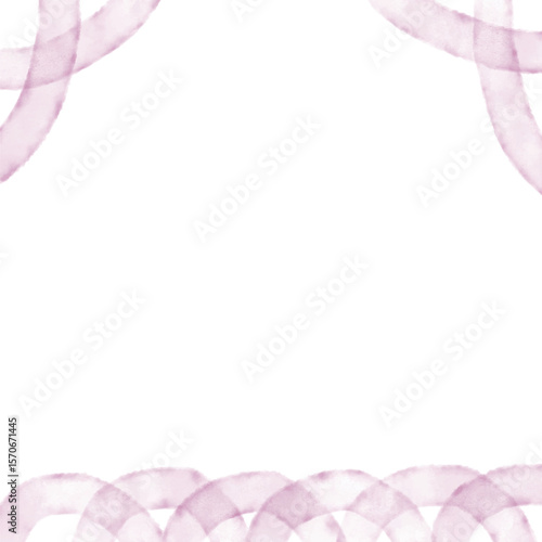 水彩アンティークリボンの背景イラスト　劇場風柄　Adobe Illustrator Artwork