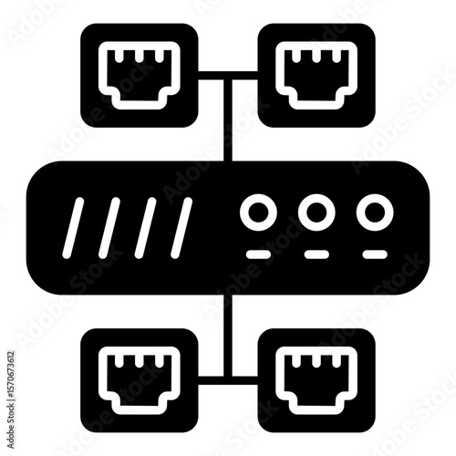 An icon design of Ethernet server