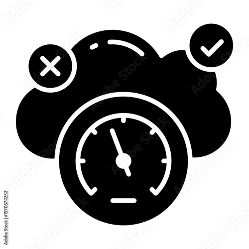 Modern design icon of cloud speed test