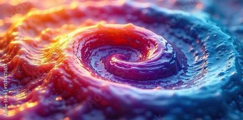 Mesmerizing Oil Spiral in Water Vibrant Abstract Patterns and Textures