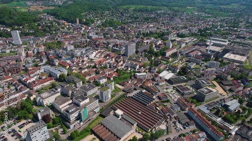 Wallpaper Mural A Panoramic aerial view of the downtown around the city Lörrach in Germany on a sunny day in summer	
 Torontodigital.ca