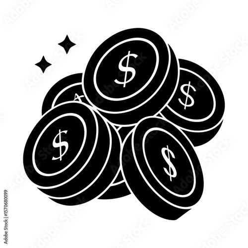 Gold Coins Vector  