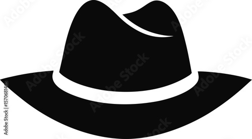 
Cowboy hat icon symbol on white background