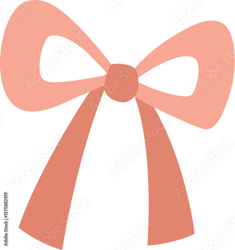 Peach Bow Decoration for Wedding