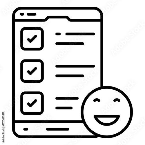 Premium download icon of mobile list
