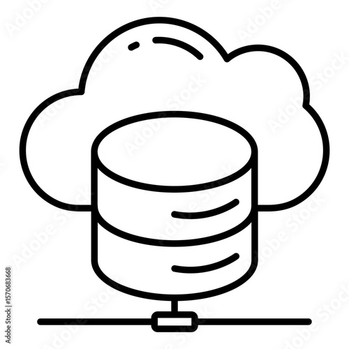 An icon design of cloud server