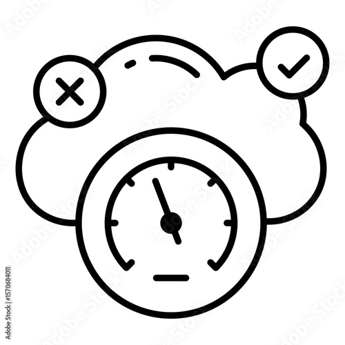 Modern design icon of cloud speed test