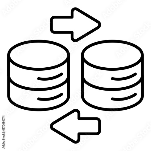 An icon design of database transfer