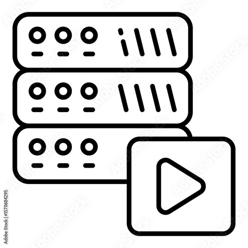 An icon design of server video