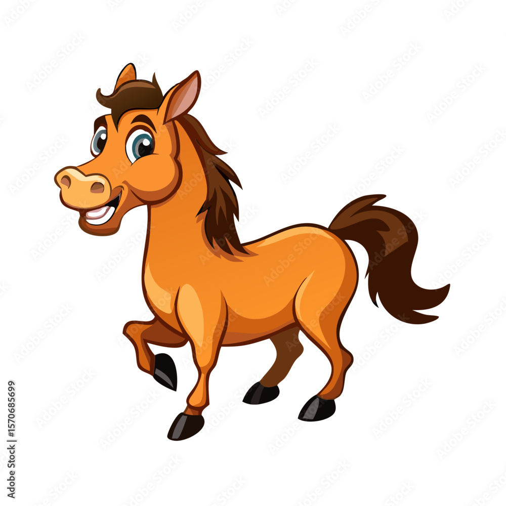 Amazing horse cartoon character vector Amazing horse cartoon character vector