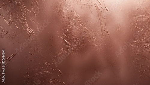 Textured copper surface with visible brush strokes and light reflections