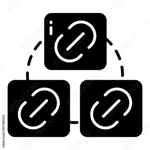 Hyperlink icon, editable vector