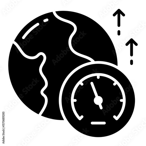 Modern design icon of global speed test