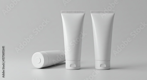 Wallpaper Mural Blank White Cosmetic Tubes Mockup Packaging Design Template Torontodigital.ca