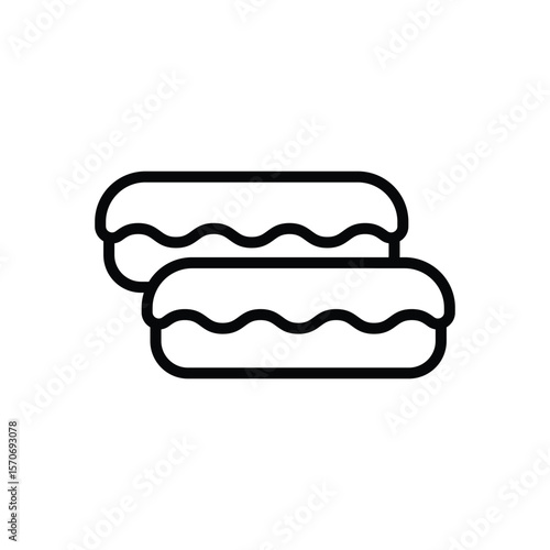 eclair icon vector design template simple and clean