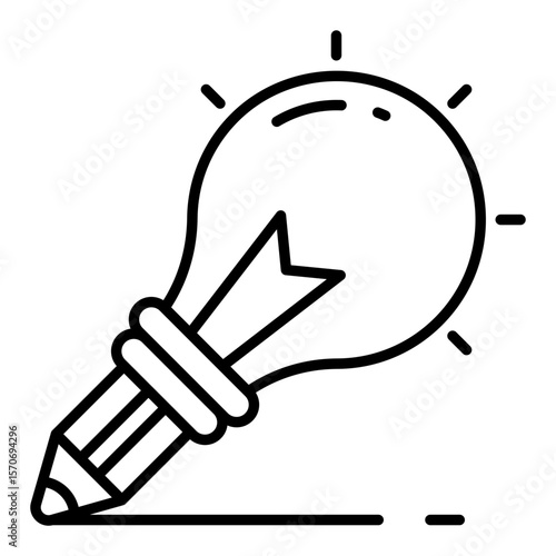 An icon design of creative writing
