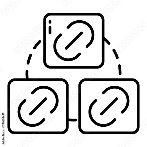 Hyperlink icon, editable vector