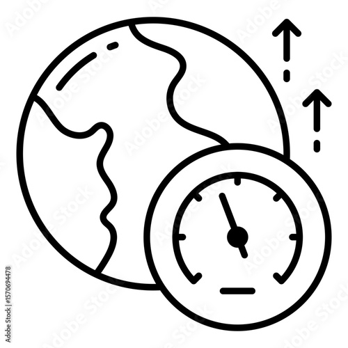 Modern design icon of global speed test