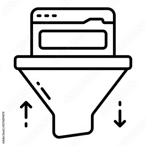 Modern design icon of web filtration