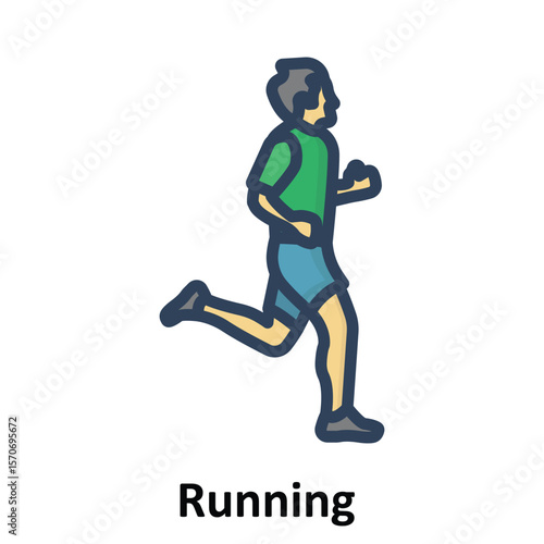 Running Vector Icon which can easily modify or edit