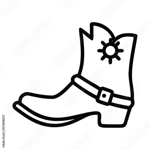 Country boots icon vector