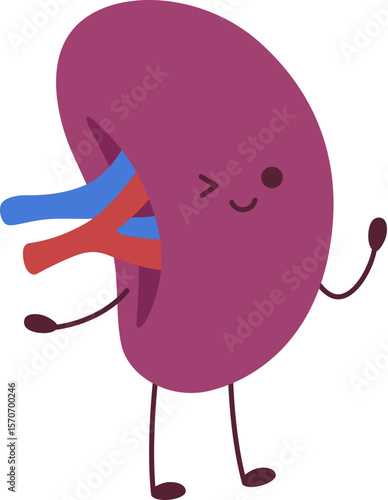 Cute Spleen Human Organ Illustration

