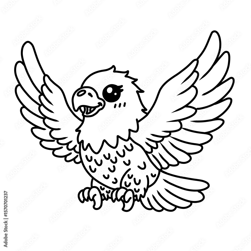 Fototapeta premium Kawaii Eagle