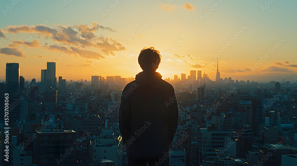 Fototapeta premium Tokyo city at sunset