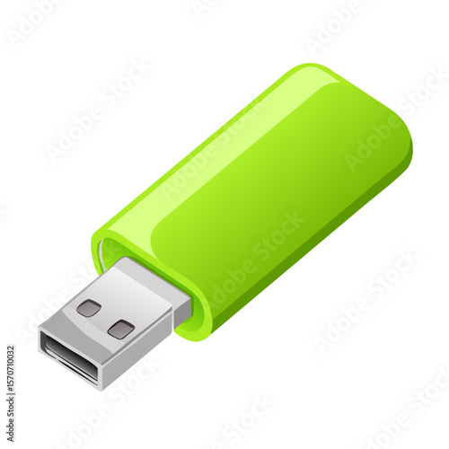 usb flash drive isolated