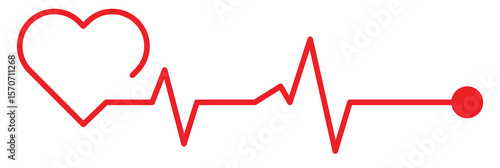 Line rate heartbeat. Medical monitor heart beat. Electrocardiogram heart and pulse for monitor health. Vector Illustration