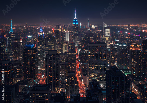 Wallpaper Mural Night Lights of a Modern Metropolis Torontodigital.ca