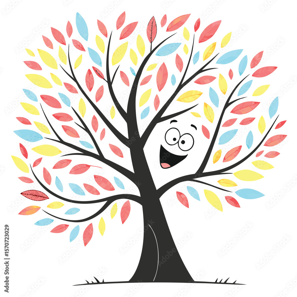 Obraz premium autumn tree with leaves