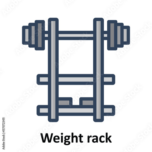 Weight rack Vector Icon which can easily modify or edit